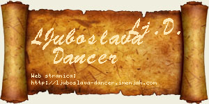LJuboslava Dancer vizit kartica